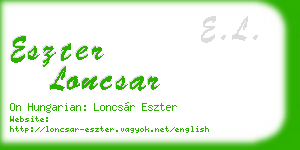 eszter loncsar business card