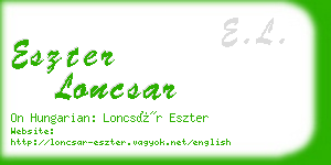 eszter loncsar business card